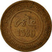 Coin, Morocco, 'Abd al-Aziz, 10 Mazunas, 1902, Fez, EF(40-45), Bronze, KM:17.3