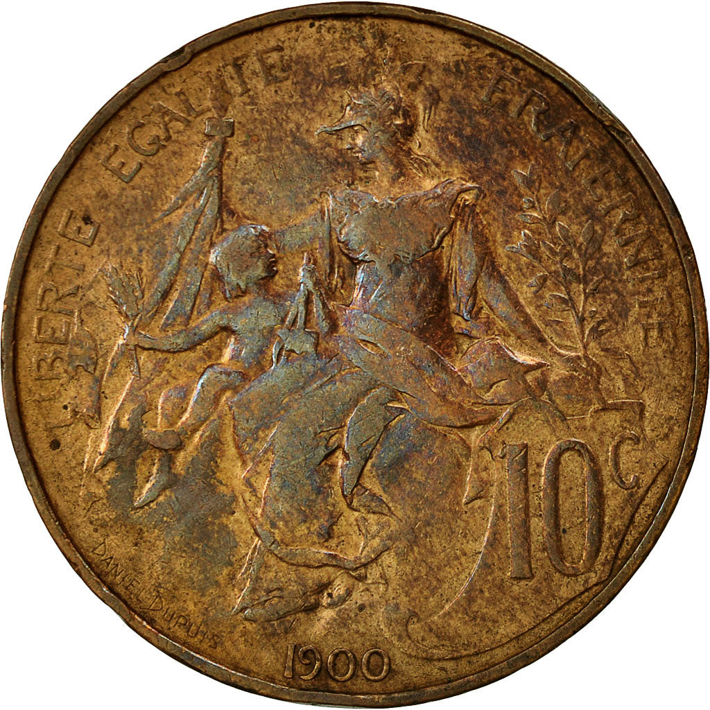 Coin, France, Dupuis, 10 Centimes, 1900, Paris, AU(50-53), Bronze, KM:843