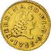 Coin, Spain, Ferdinand VI, 1/2 Escudo, 1755, Madrid, EF(40-45), Gold, KM:378
