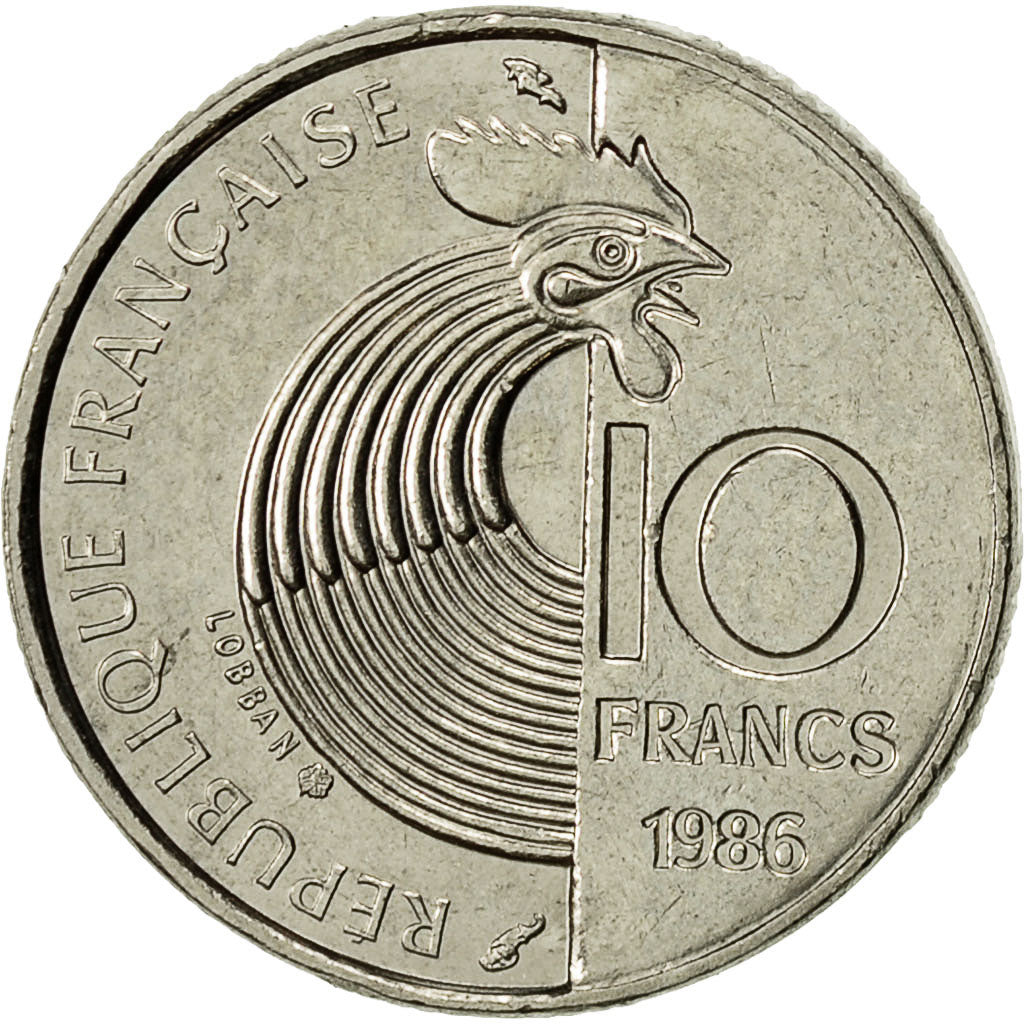 Coin, France, Schumann, 10 Francs, 1986, AU(55-58), Nickel, KM:958, Gadoury:825