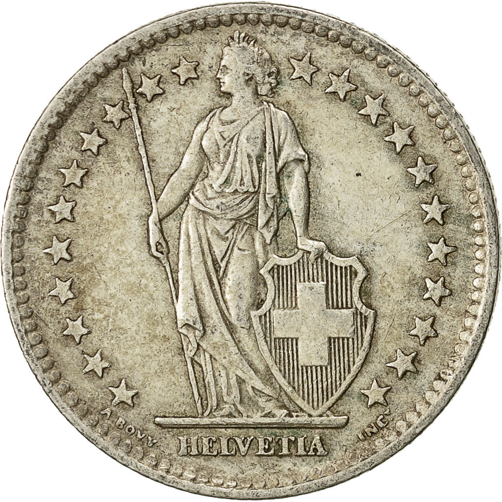 Coin, Switzerland, 2 Francs, 1946, Bern, AU(50-53), Silver, KM:21