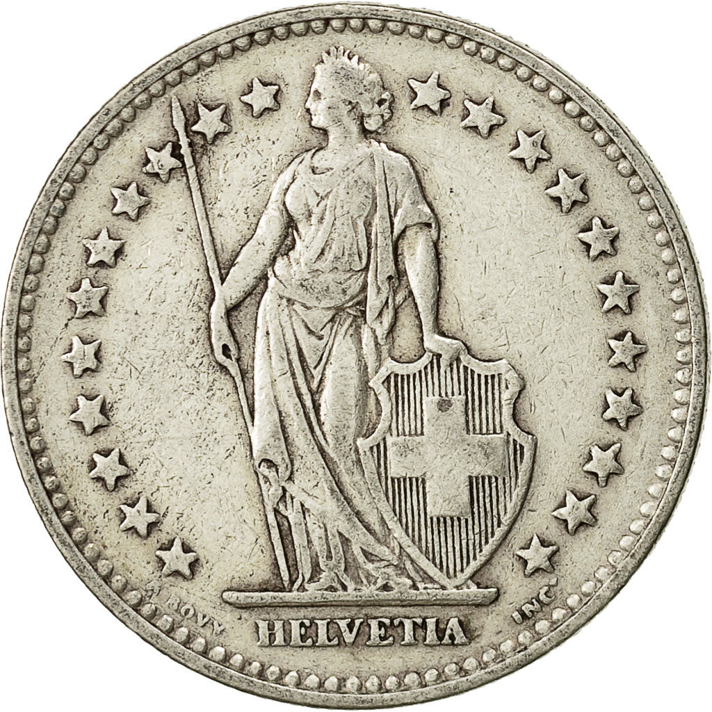 Coin, Switzerland, 2 Francs, 1928, Bern, EF(40-45), Silver, KM:21