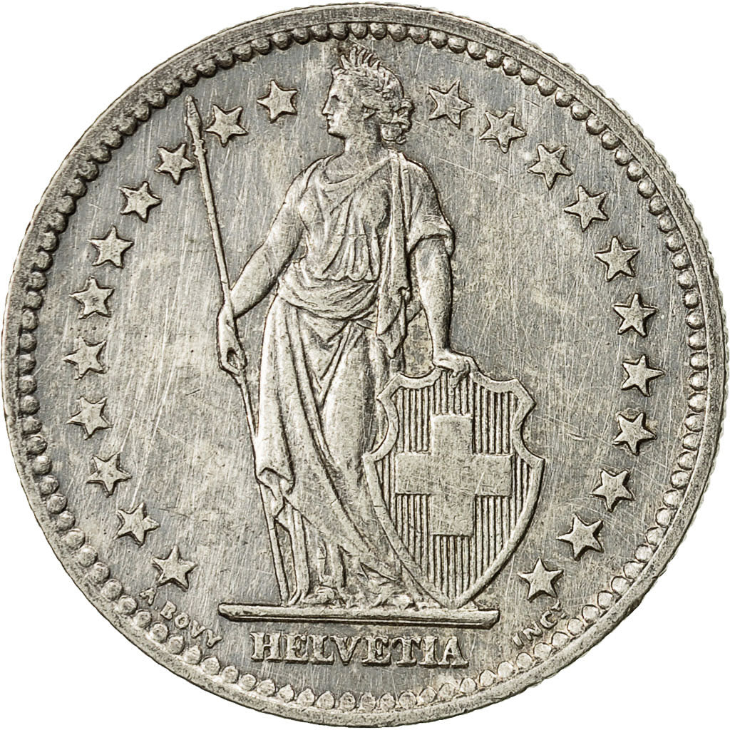 Coin, Switzerland, 2 Francs, 1944, Bern, AU(55-58), Silver, KM:21