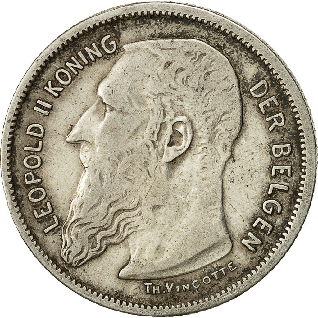 Moneta, Belgia, 2 Francs, 2 Frank, 1904, EF(40-45), Srebro, KM:59