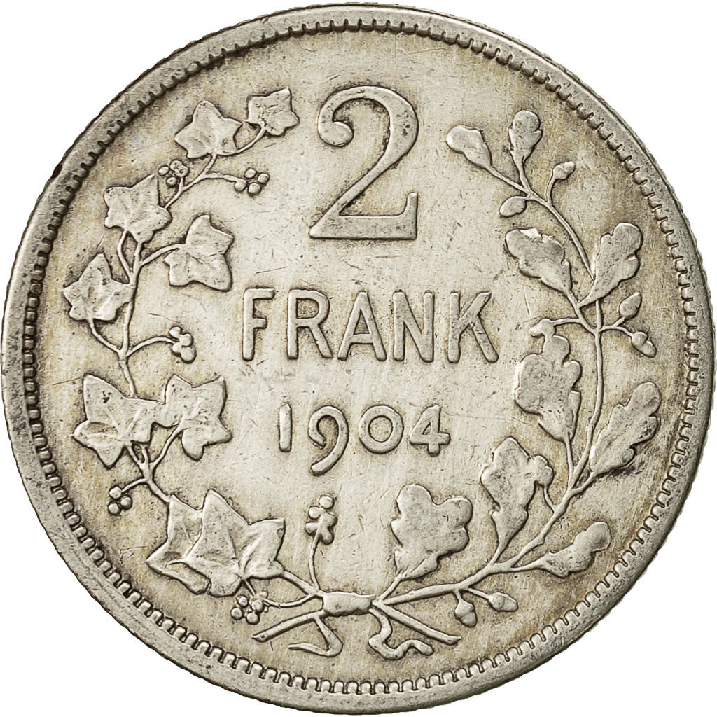 Coin, Belgium, 2 Francs, 2 Frank, 1904, EF(40-45), Silver, KM:59