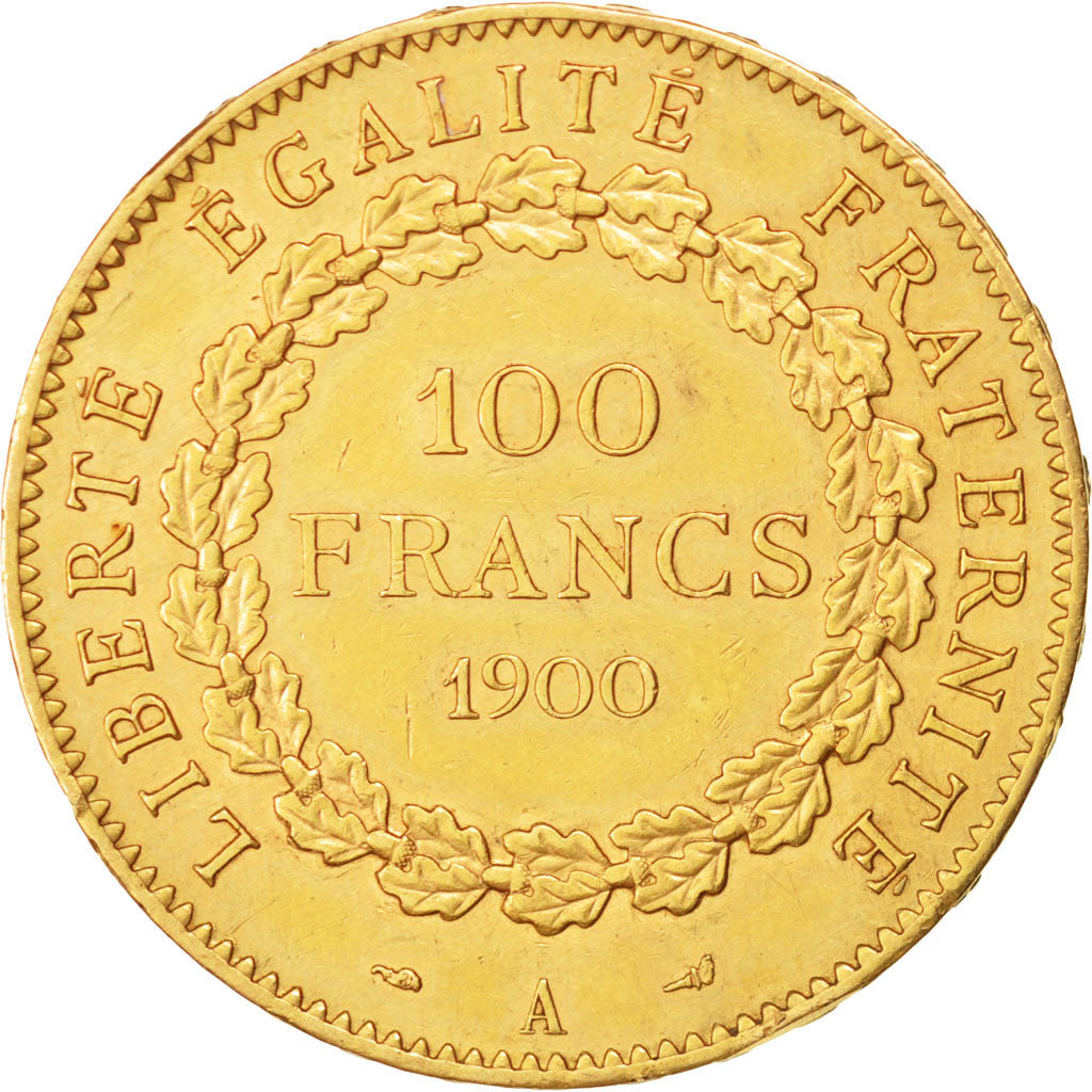 FRANCE, Génie, 100 Francs, 1900, Paris, KM #832, AU(50-53), Gold, Gadoury #1137,