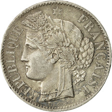 Moneda, Francia, Cérès, 2 Francs, 1850, Strasbourg, BC+, Plata, KM:760.2
