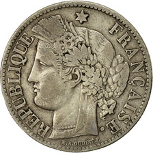 Moneda, Francia, Cérès, 2 Francs, 1871, Bordeaux, MBC, Plata, KM:817.2