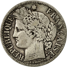 Monnaie, France, Cérès, 2 Francs, 1870, Paris, TB, Argent,KM 817.1, Gadoury:530