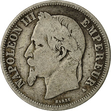 Coin, France, Napoleon III, 2 Francs, 1867, Paris, VF(20-25), KM 807.1