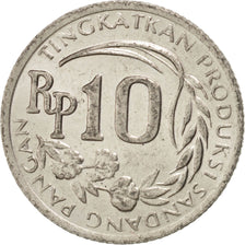 INDONESIA, 10 Rupiah, 1971, KM #33, MS(63), Copper-Nickel, 15.6, 1.77