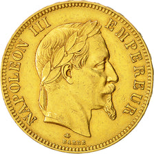 Munten, Frankrijk, Napoleon III, 100 Francs, 1869, Paris,Goud, ZF+, KM 802.1