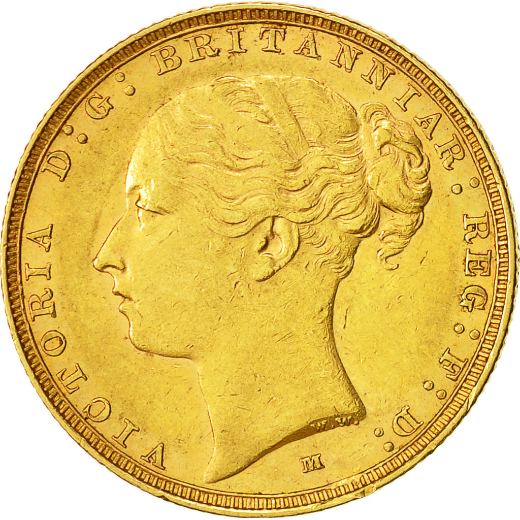 Coin, Australia, Victoria, Sovereign, 1886, Melbourne, AU(50-53), Gold, KM:7
