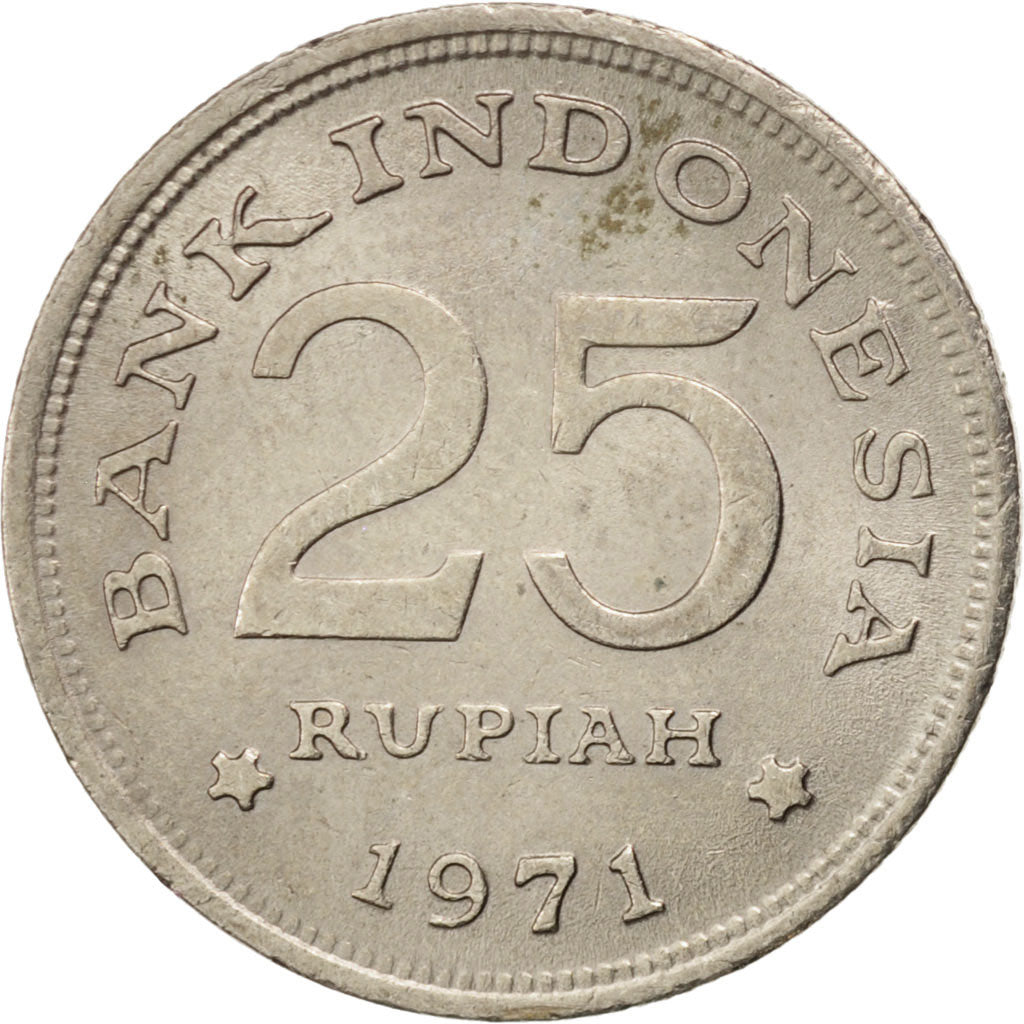 Coin, Indonesia, 25 Rupiah, 1971, MS(63), Copper-nickel, KM:34