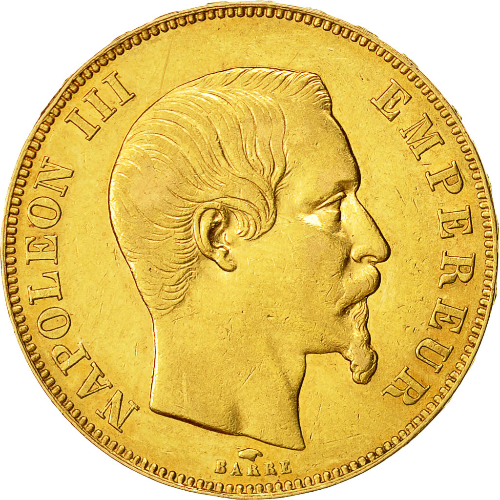 Munten, Frankrijk, Napoleon III, 50 Francs, 1857, Paris, Goud, ZF+, KM 785.1