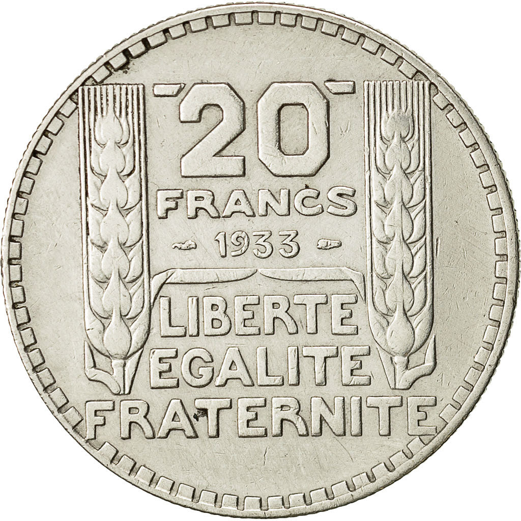 Coin, France, Turin, 20 Francs, 1933, Paris, EF(40-45), Silver, KM:879