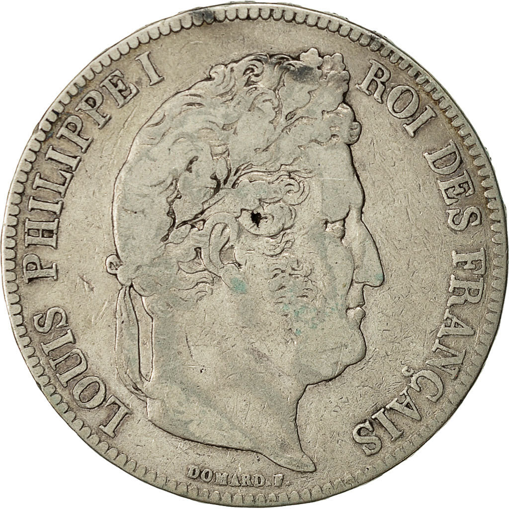 Coin, France, Louis-Philippe, 5 Francs, 1834, Paris, VF(20-25), Silver,KM 749.1
