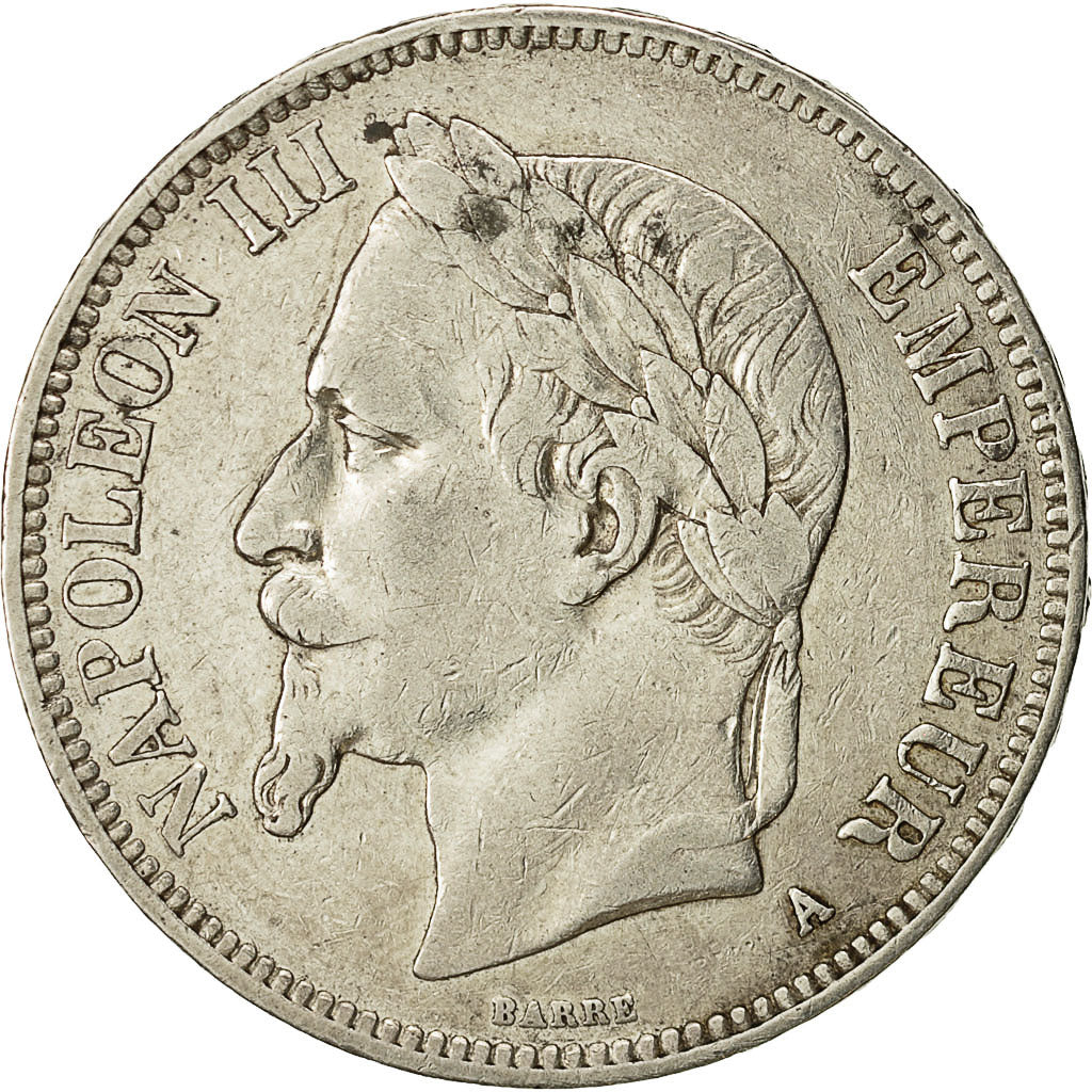Munten, Frankrijk, Napoleon III, 5 Francs, 1870, Paris, ZF, KM 799.1