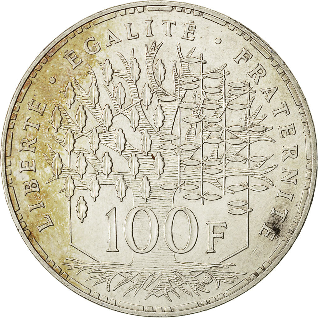 Coin, France, Panthéon, 100 Francs, 1982, Paris, AU(50-53), Silver, KM:951.1