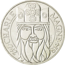 Coin, France, Charlemagne, 100 Francs, 1990, AU(50-53), Silver, KM:982
