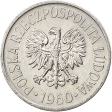 POLAND, 5 Groszy, 1960, Warsaw, KM #A46, MS(63), Aluminum, 16, 0.55