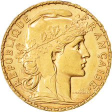 Münze, Frankreich, Marianne, 20 Francs, 1910, VZ, Gold, KM:857, Gadoury:1064