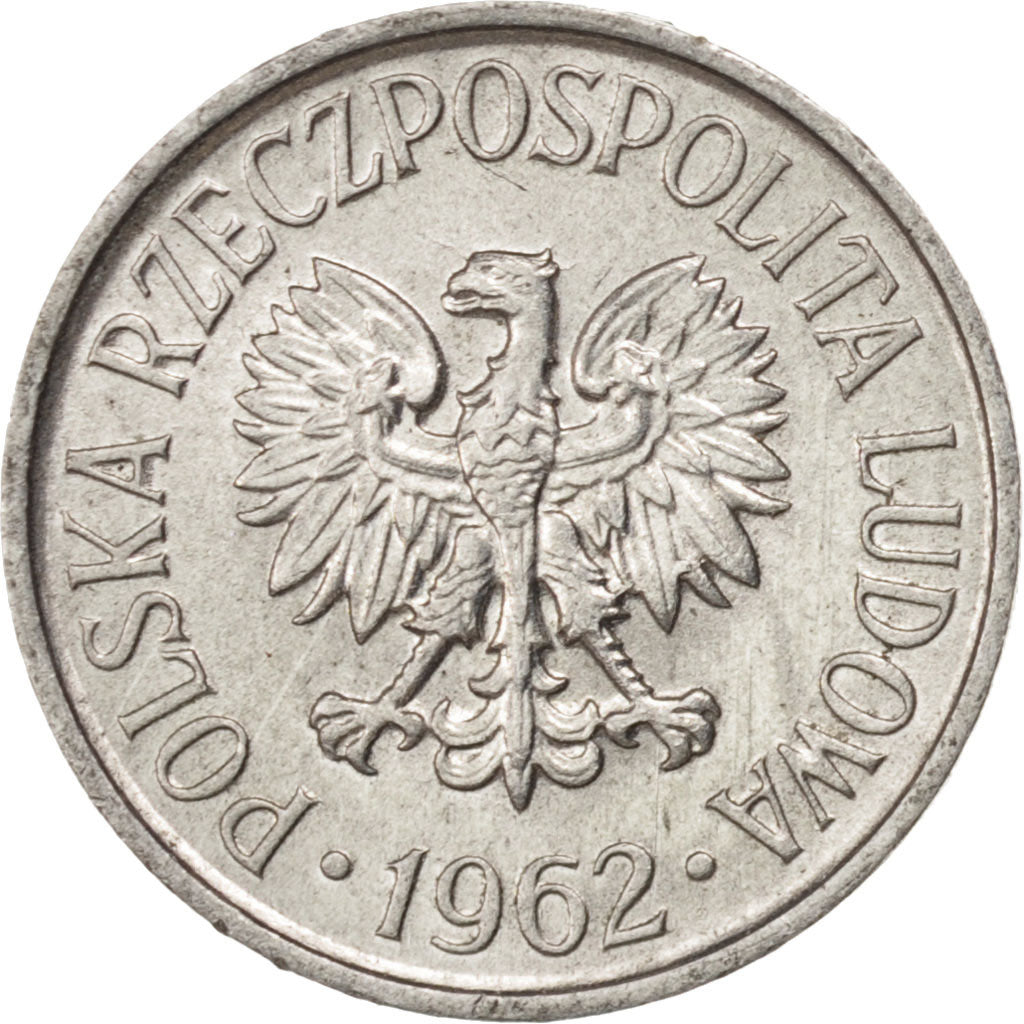 Coin, Poland, 5 Groszy, 1962, MS(63), Aluminum, KM:A46