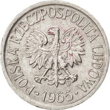 Coin, Poland, 5 Groszy, 1965, MS(60-62), Aluminum, KM:A46