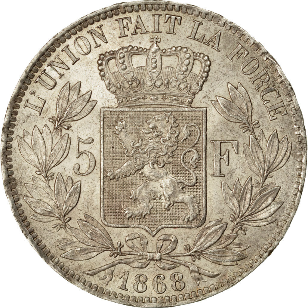 Monnaie, Belgique, Leopold II, 5 Francs, 5 Frank, 1868, SUP, Argent, KM:24