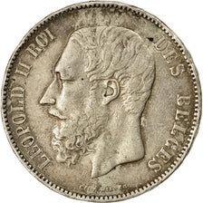 Coin, Belgium, Leopold II, 5 Francs, 5 Frank, 1872, EF(40-45), Silver, KM:24