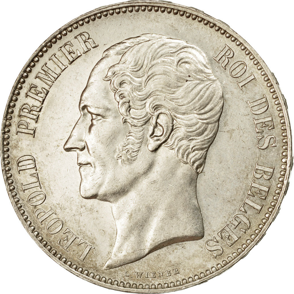 Coin, Belgium, Leopold I, 5 Francs, 5 Frank, 1851, AU(55-58), Silver, KM:17