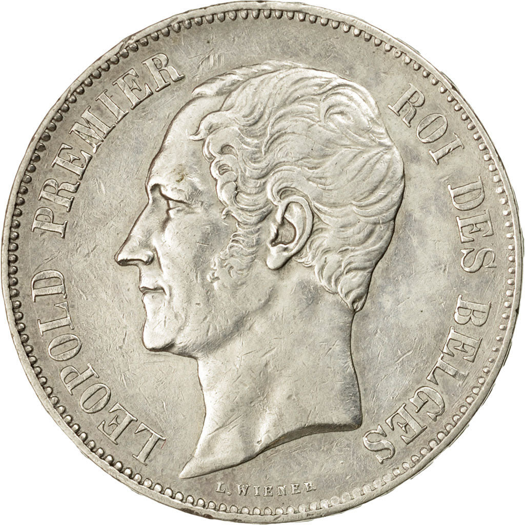 Coin, Belgium, Leopold I, 5 Francs, 5 Frank, 1850, AU(50-53), Silver, KM:17