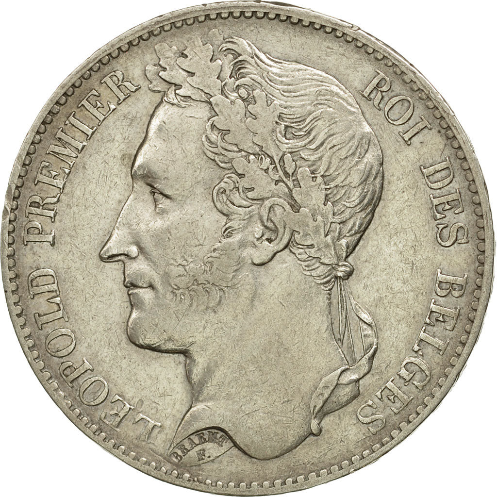 Coin, Belgium, Leopold I, 5 Francs, 5 Frank, 1849, EF(40-45), Silver, KM:3.2