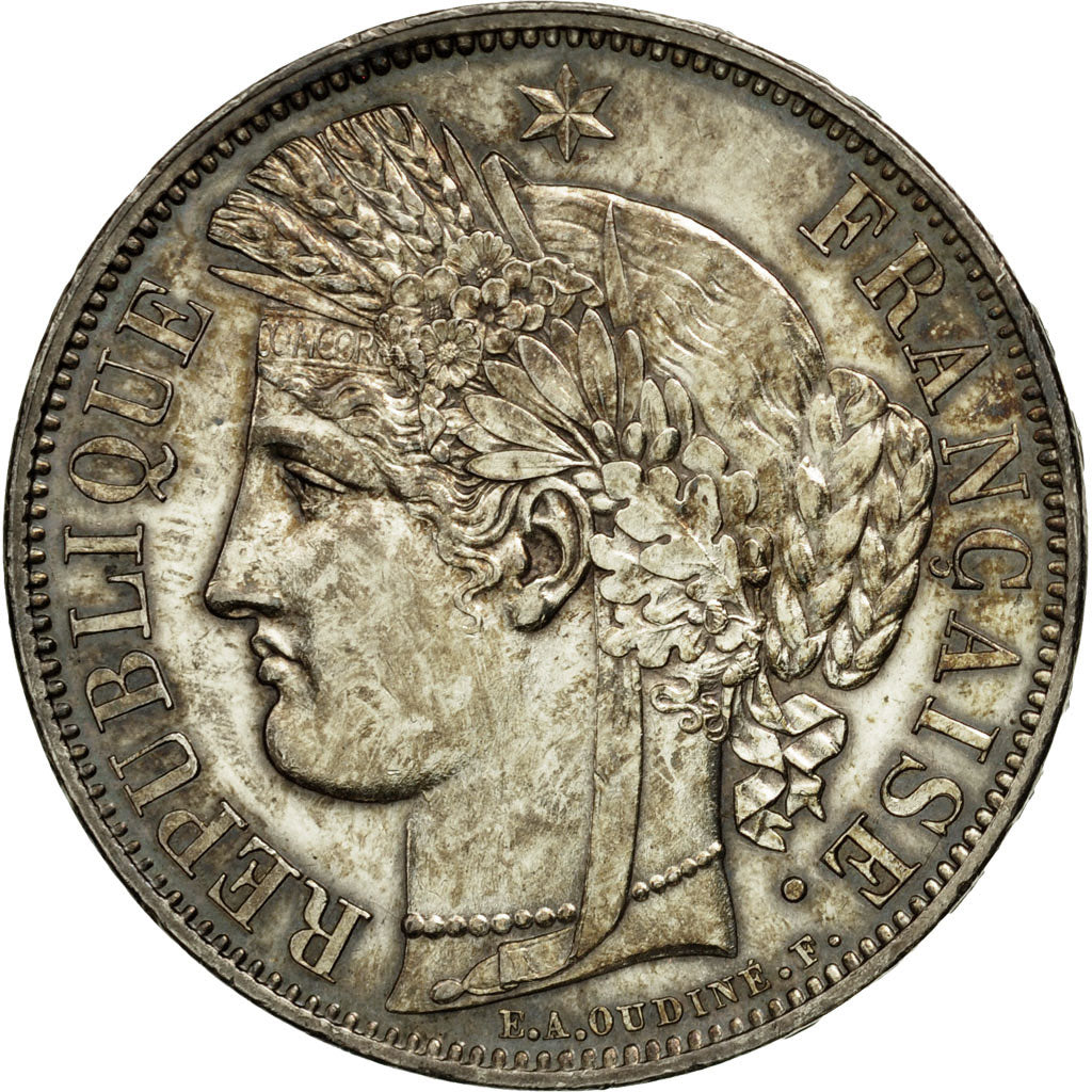 Coin, France, Cérès, 5 Francs, 1849, Paris, AU(55-58), Silver, KM:761.1