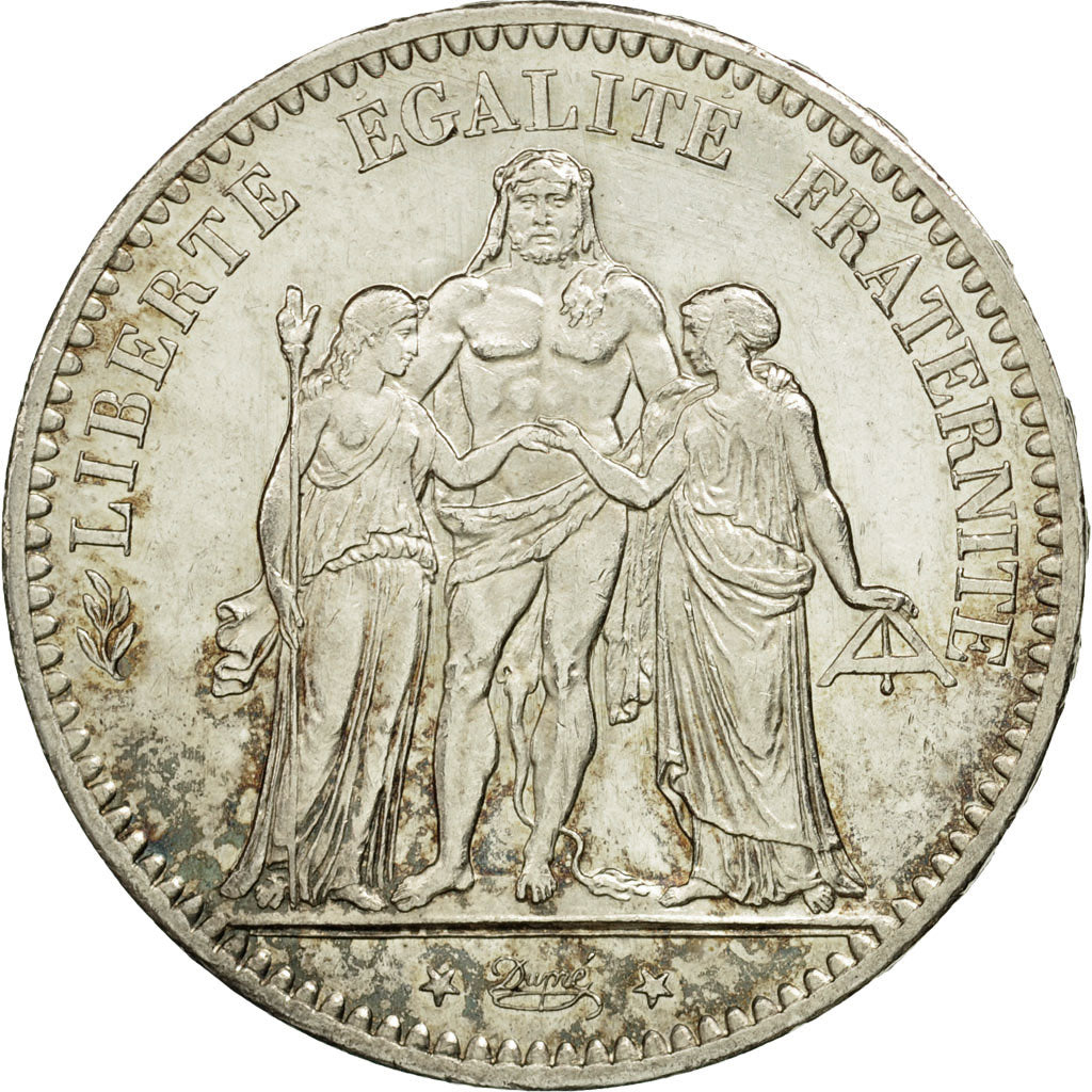 Munten, Frankrijk, Hercule, 5 Francs, 1876, Paris, PR, Zilver, KM:820.1