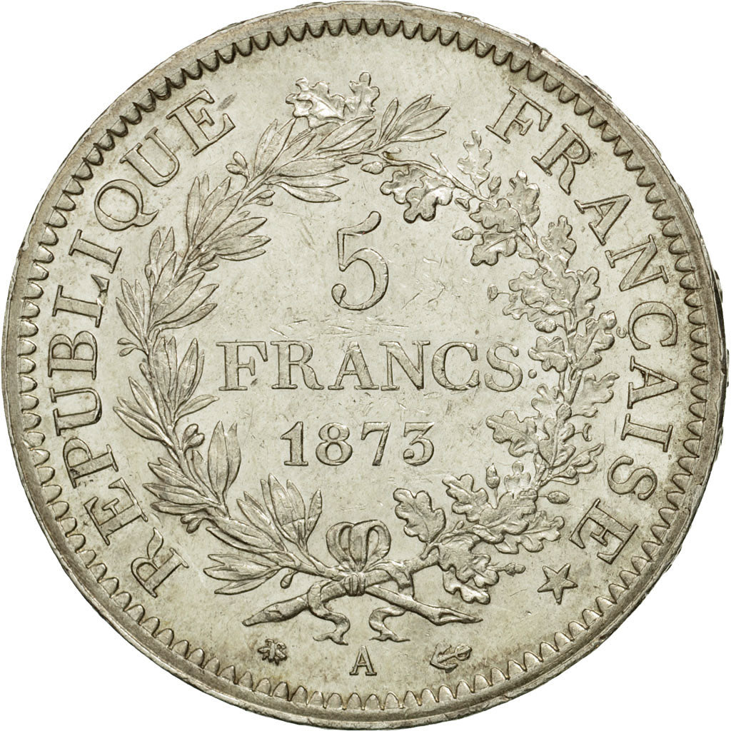 Moneta, Francia, Hercule, 5 Francs, 1873, Paris, SPL, Argento, KM:820.1
