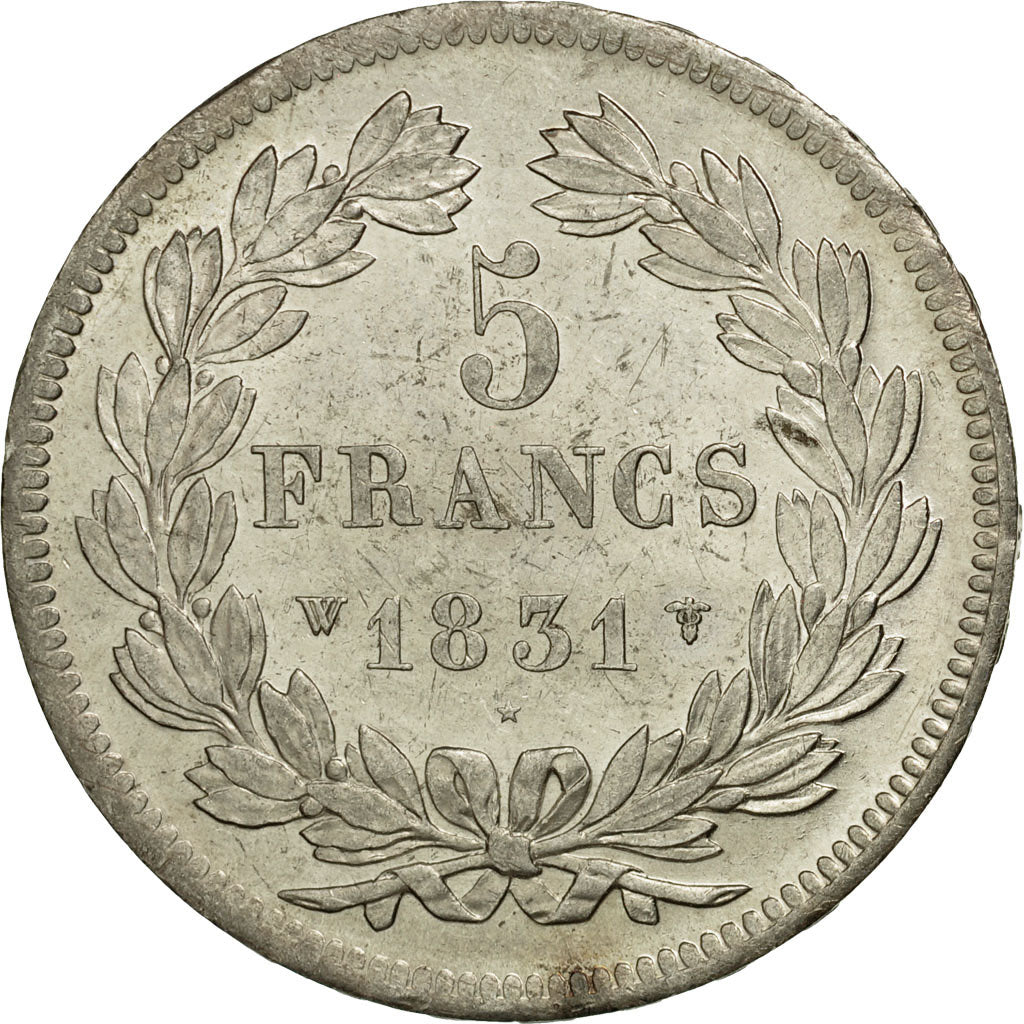 Munten, Frankrijk, Louis-Philippe, 5 Francs, 1831, Lille, PR, Zilver, KM:745.13