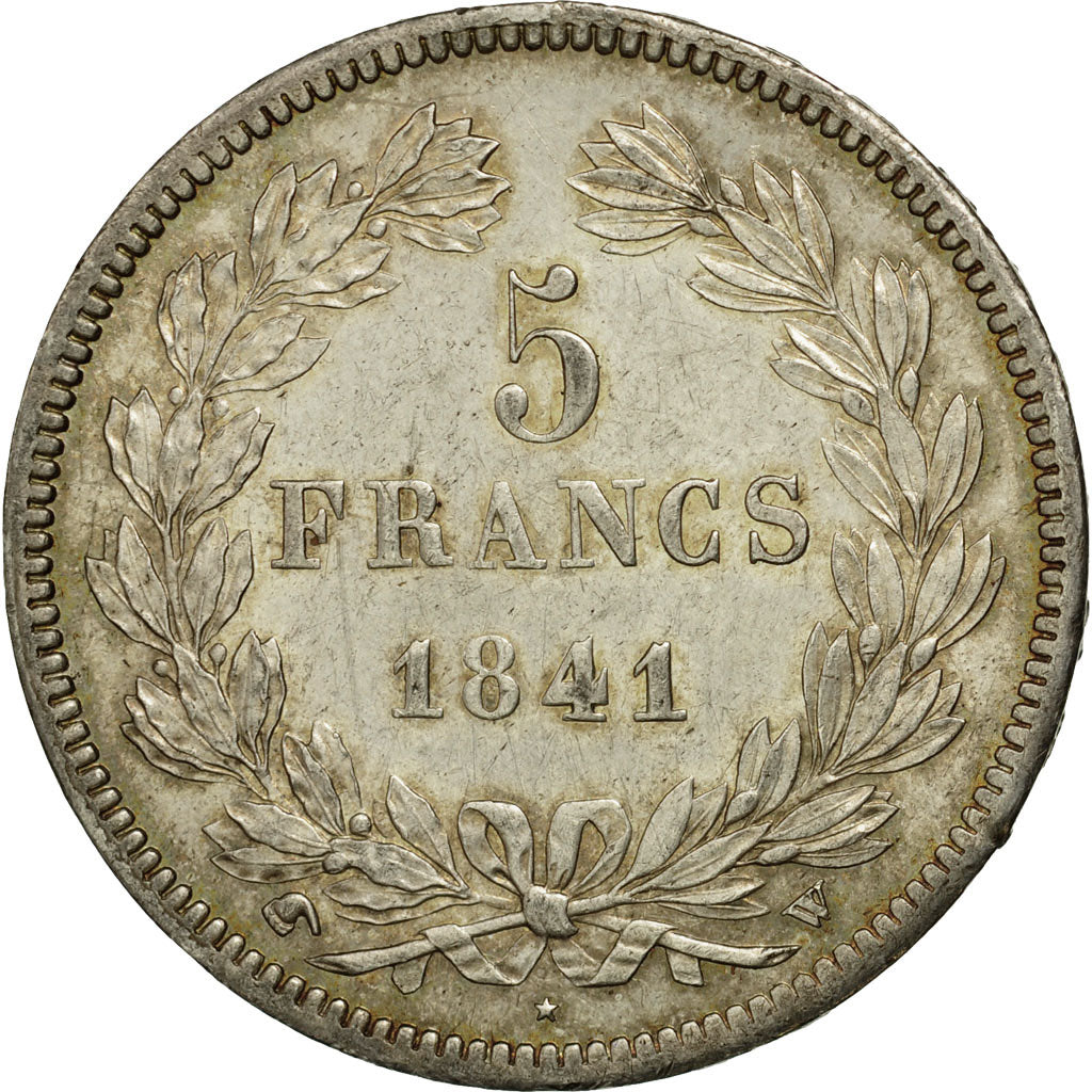 Moneda, Francia, Louis-Philippe, 5 Francs, 1841, Lille, EBC, Plata, KM:749.13
