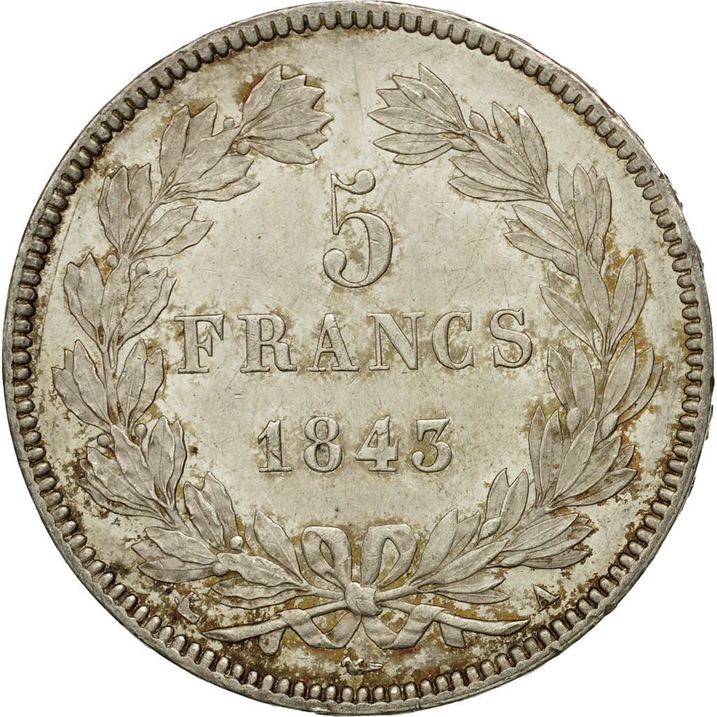 Monnaie,France,Louis-Philippe,5 Francs,1843,Paris,SPL,Argent,KM 749.1,Gad 678