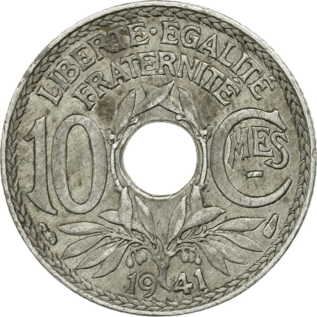 Monnaie, France, 10 Centimes, 1941, TTB, Zinc, Gadoury:288, KM:895