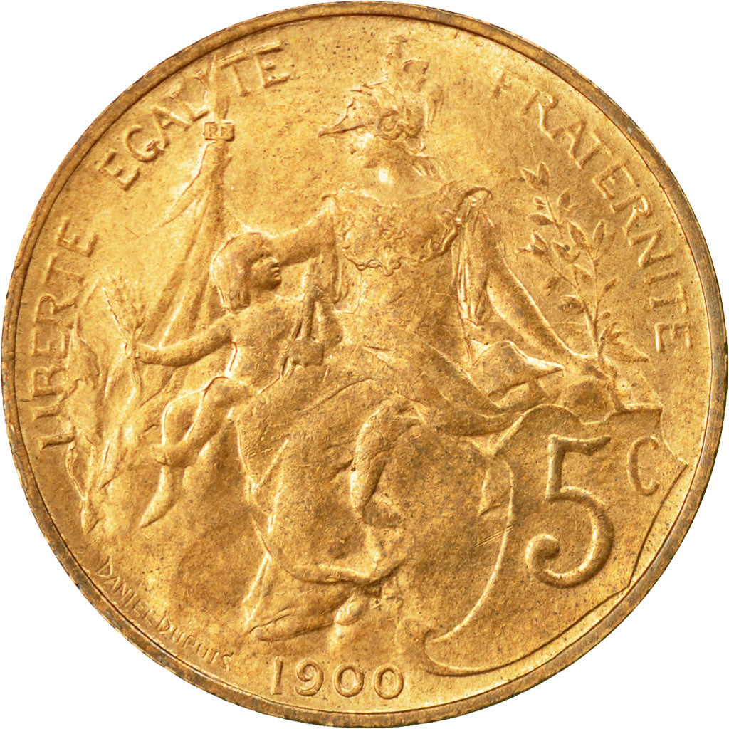 Münze, Frankreich, Dupuis, 5 Centimes, 1900, Paris, VZ, Bronze, KM:842