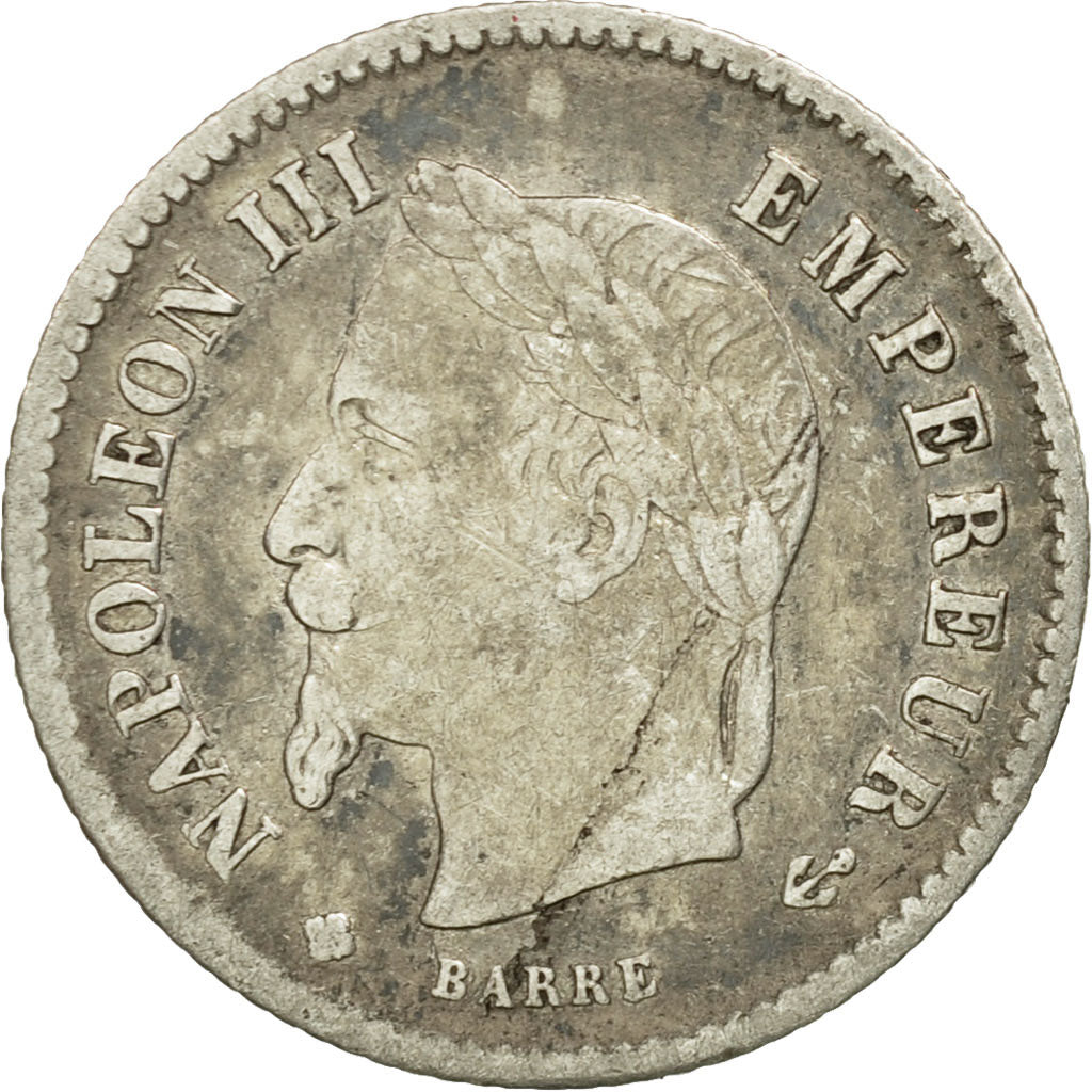 Moneta, Francja, Napoleon III, Napoléon III, 20 Centimes, 1867, Strasbourg