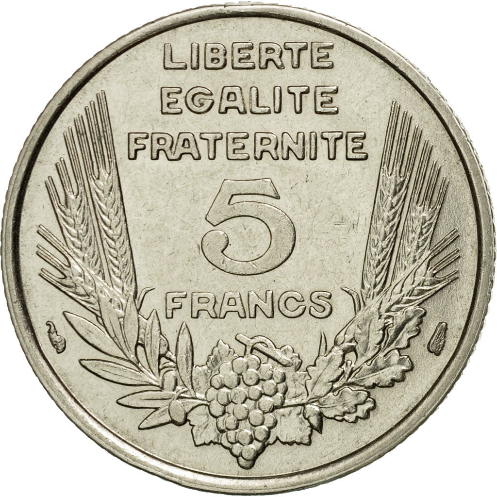 Coin, France, Bazor, 5 Francs, 1933, Paris, MS(60-62), Nickel, KM:887