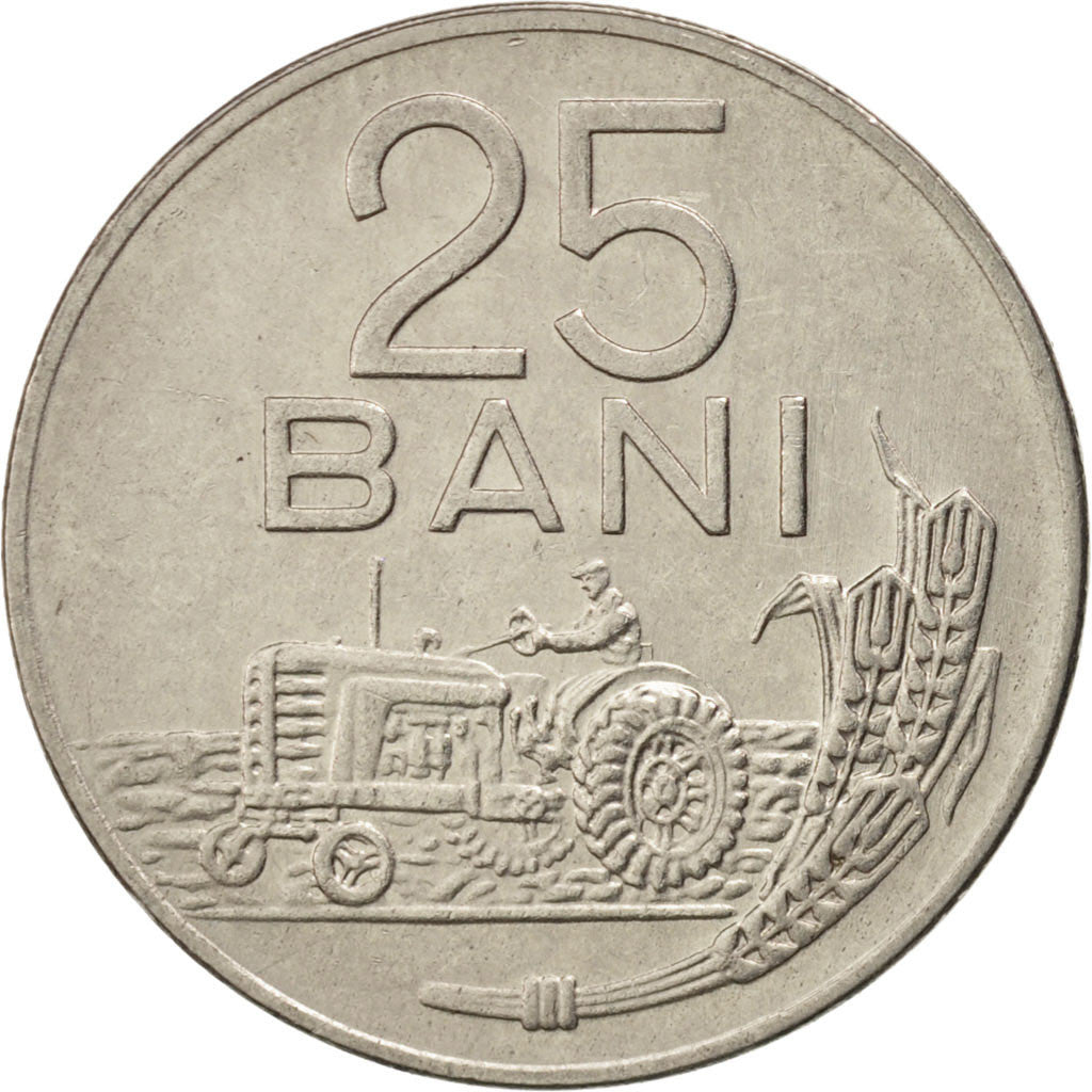 Munten, Roemenië, 25 Bani, 1966, PR, Nickel Clad Steel, KM:94