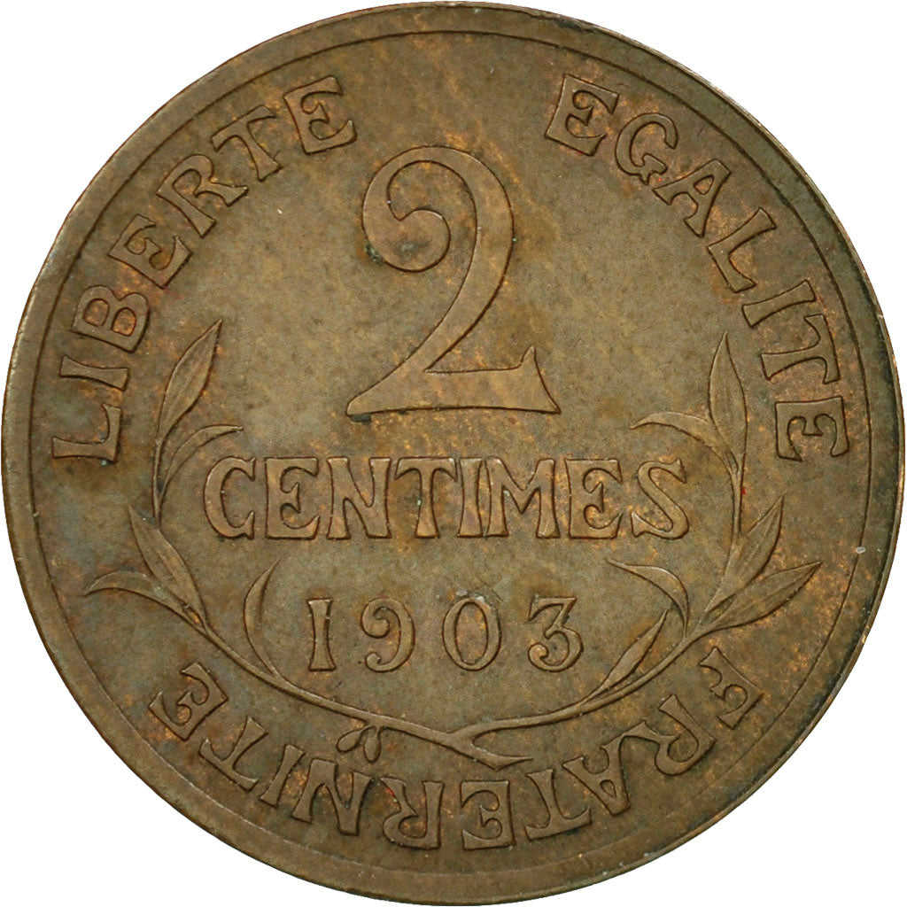 Monnaie, France, Dupuis, 2 Centimes, 1903, Paris, TTB, Bronze,KM 841,Gadoury:107