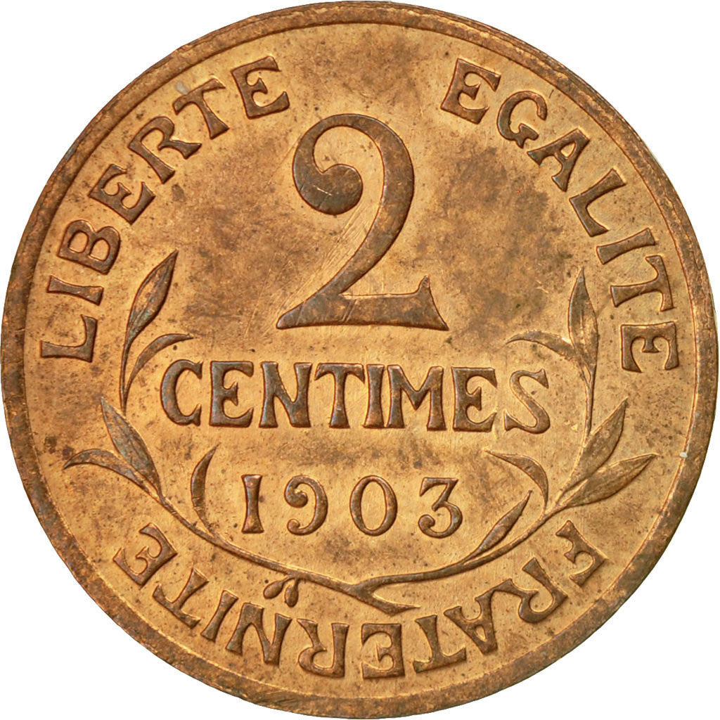 Monnaie, France, Dupuis, 2 Centimes, 1903, Paris, SUP, Bronze,KM 841,Gadoury:107