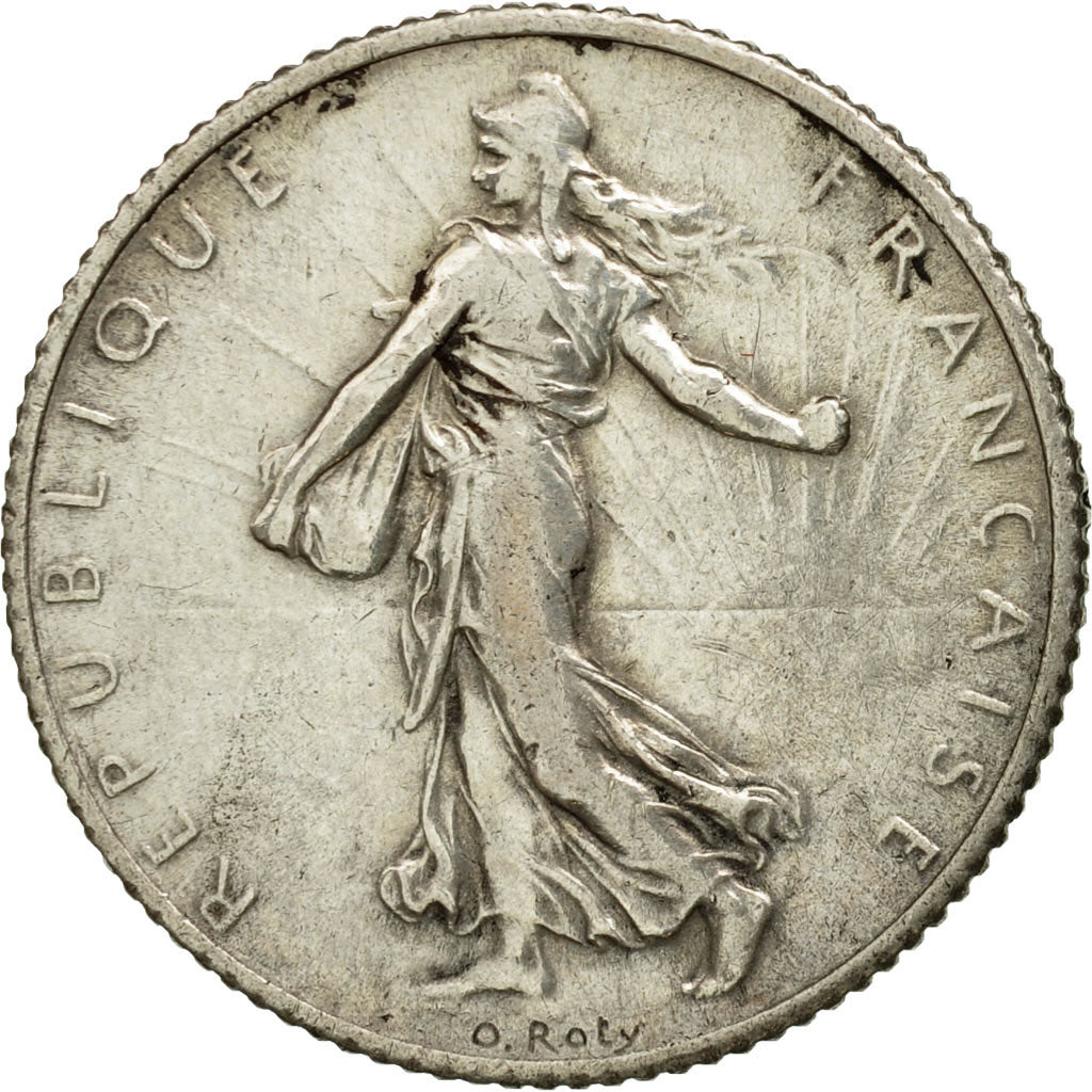 Coin, France, Semeuse, Franc, 1919, Paris, AU(50-53), Silver, KM:844.1