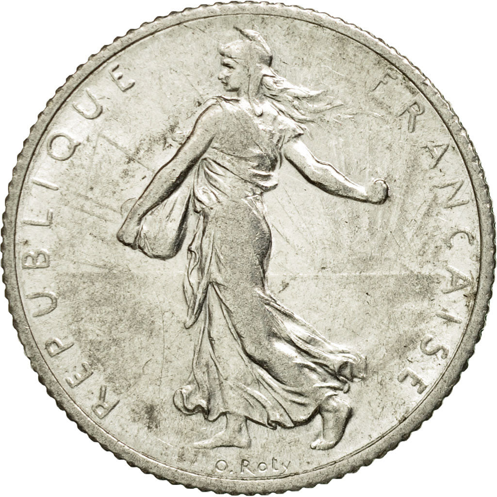 Coin, France, Semeuse, Franc, 1918, Paris, EF(40-45), Silver, KM:844.1