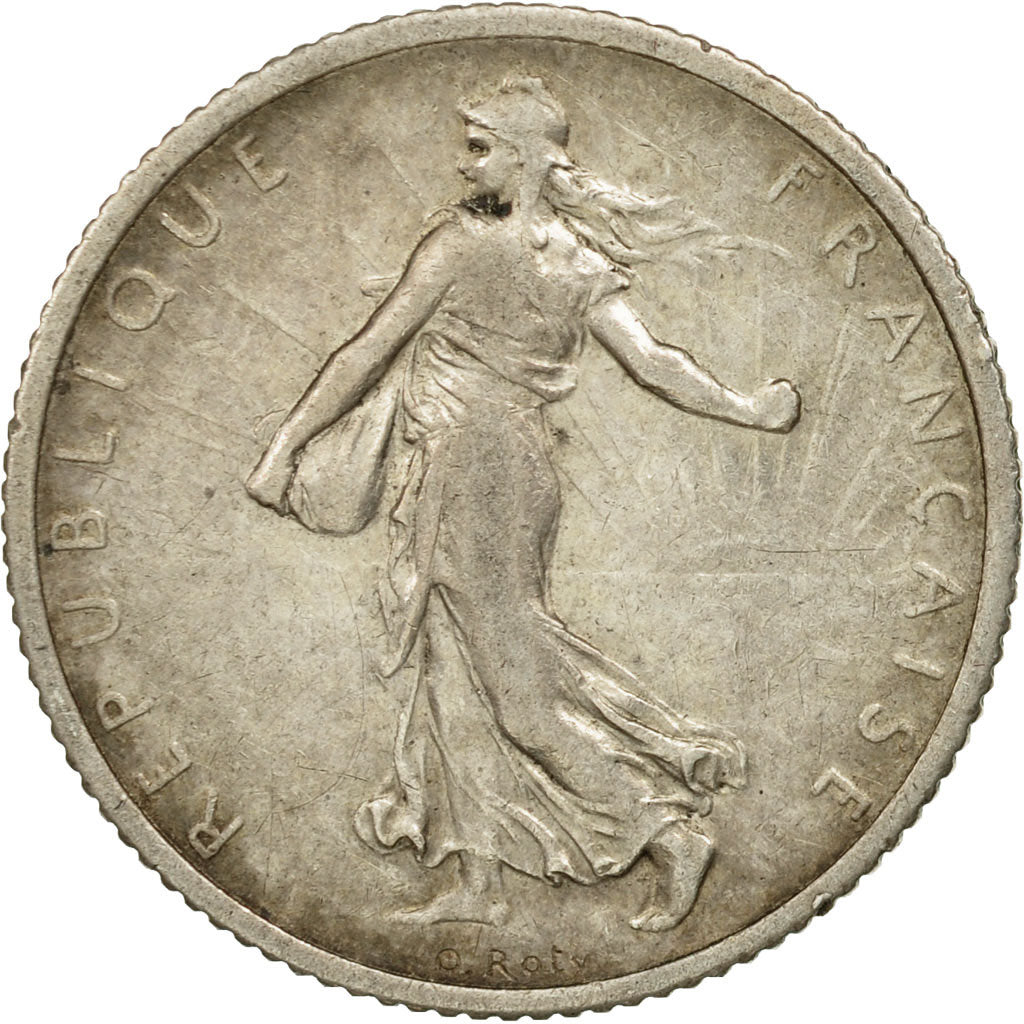 Coin, France, Semeuse, Franc, 1917, Paris, EF(40-45), Silver, KM:844.1