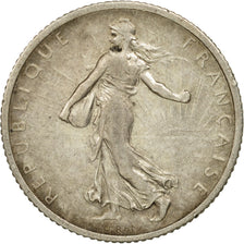 Coin, France, Semeuse, Franc, 1917, Paris, EF(40-45), Silver, KM:844.1